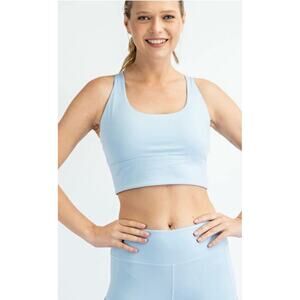 Arizona Jean Co Light Blue Scoop Neck Sleeveless Sports Bra Womens XL Athletic‎